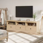 TV Stand for 75 Inch TV, Mid-Century Modern Entertainment Center with Storage Drawer, Wood Media Console TV Cabinet for Living Room