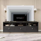 TV Stand for 75 Inch TV, Mid-Century Modern Entertainment Center with Storage Drawer, Wood Media Console TV Cabinet for Living Room