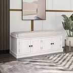 Mike Storage Shoe Bench with Doors and Adjustable Shelves