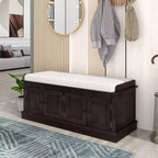 Mike Storage Shoe Bench with Doors and Adjustable Shelves