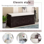 Mike Storage Shoe Bench with Doors and Adjustable Shelves