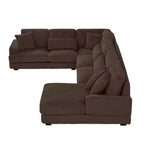 Oversized U-Shaped Sectional Sofa with Plush Corduroy Upholstery