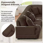 Oversized U-Shaped Sectional Sofa with Plush Corduroy Upholstery