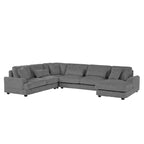 Oversized U-Shaped Sectional Sofa with Plush Corduroy Upholstery