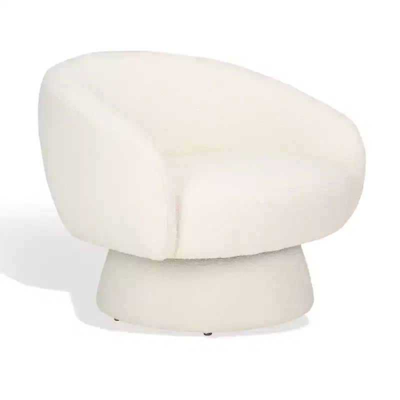 Petryna Boucle Swivel Accent Chair - SFV4822 - Ivory - Safavieh Couture