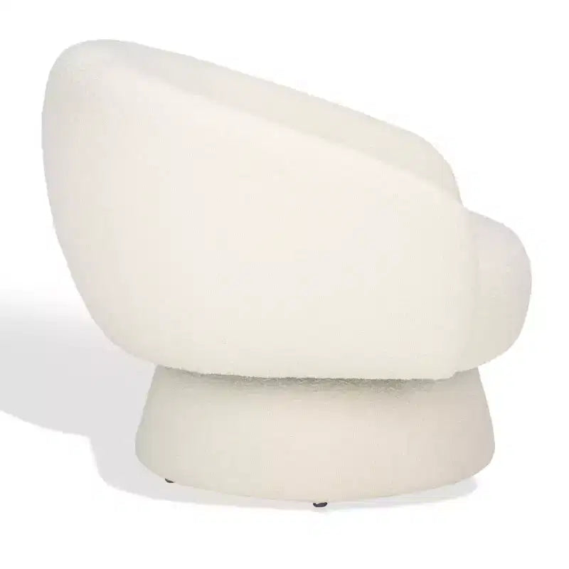 Petryna Boucle Swivel Accent Chair - SFV4822 - Ivory - Safavieh Couture