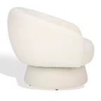 Petryna Boucle Swivel Accent Chair - SFV4822 - Ivory - Safavieh Couture