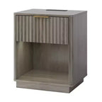 Karl Home 1-Drawer Gray MDF (Medium-Density Fiberboard) 18.9in. W Nightstands