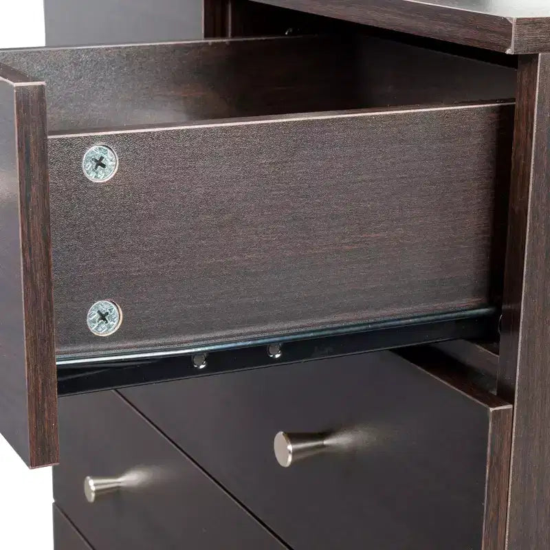 Karl Home 6-Drawer Brown Particle Board 25.98in. W Chest of Drawer
