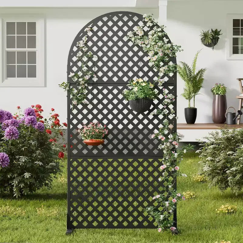 Laurence Diamond Brown Arch Room Divider Screen – 3-Piece Set