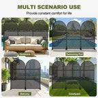 Laurence Diamond Brown Arch Room Divider Screen – 3-Piece Set