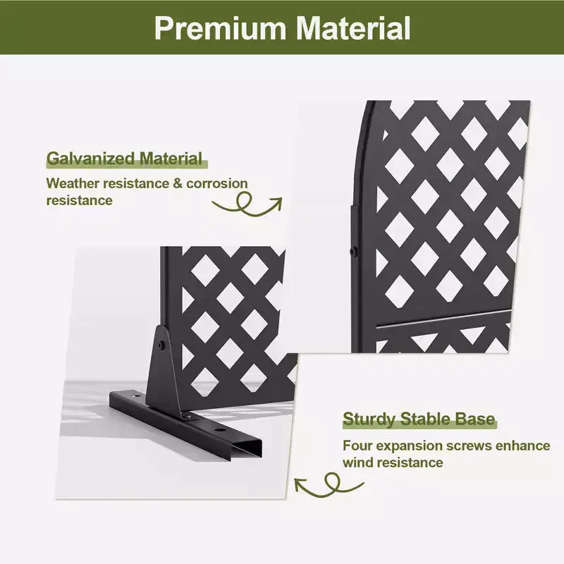 Laurence Diamond Brown Arch Room Divider Screen – 3-Piece Set