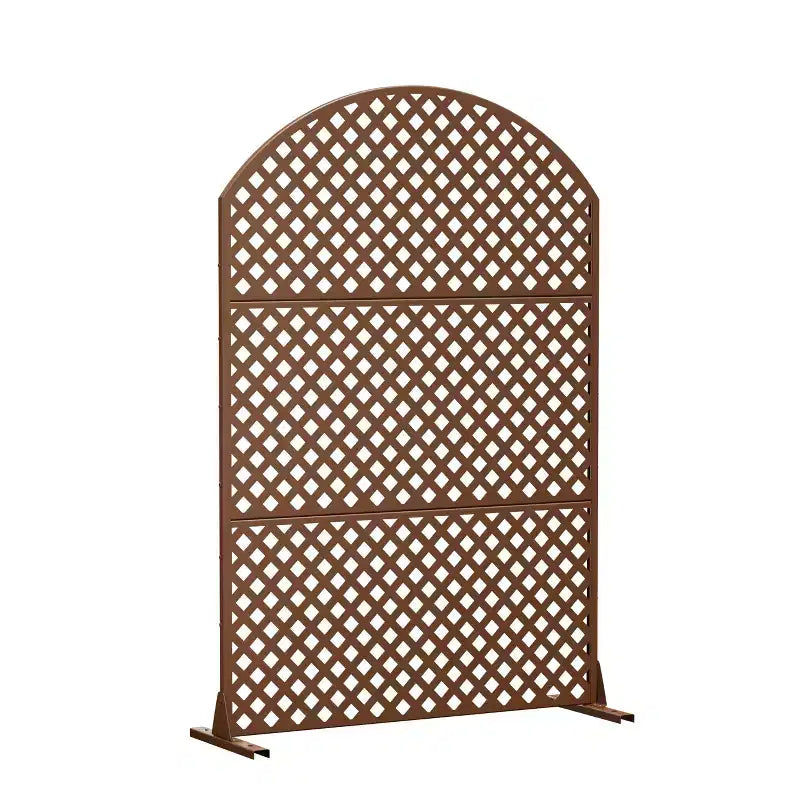 Laurence Diamond Brown Arch Room Divider Screen – 3-Piece Set