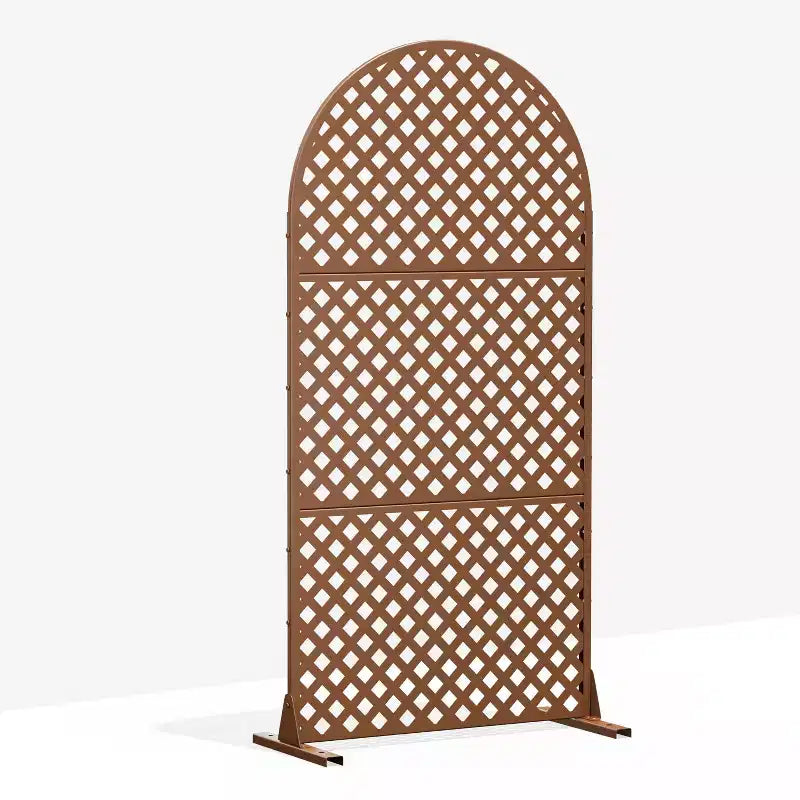 Laurence Diamond Brown Arch Room Divider Screen – 3-Piece Set