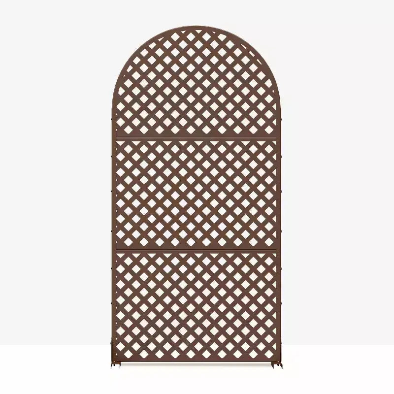 Laurence Diamond Brown Arch Room Divider Screen – 3-Piece Set