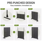 Laurence Diamond Brown Arch Room Divider Screen – 3-Piece Set
