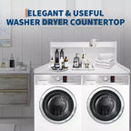 2-Tier Laundry Countertop with Edge Rails and Anti-Slip Pads