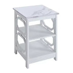 23.75-Inch White Rectangle Wood Table Top End Table