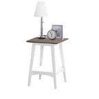 24-Inch White Rectangle Wood Top End Table