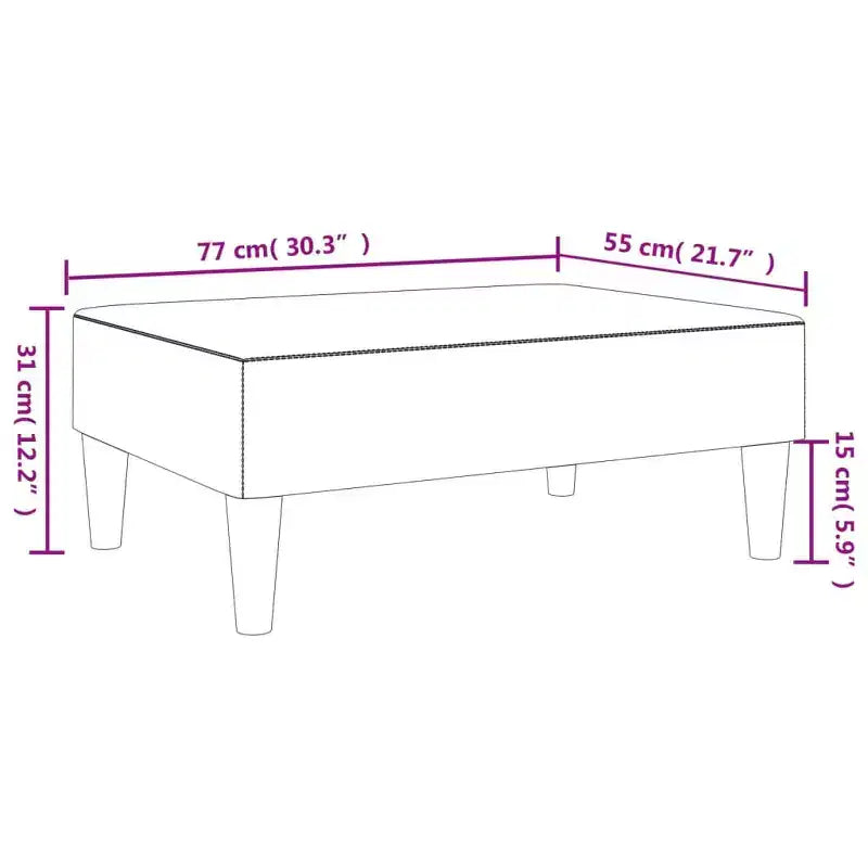 Modern Velvet Ottoman Footstool – Compact Accent Seating