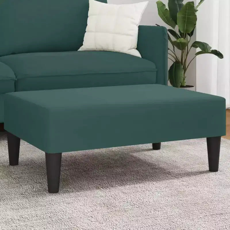 Modern Velvet Ottoman Footstool – Compact Accent Seating