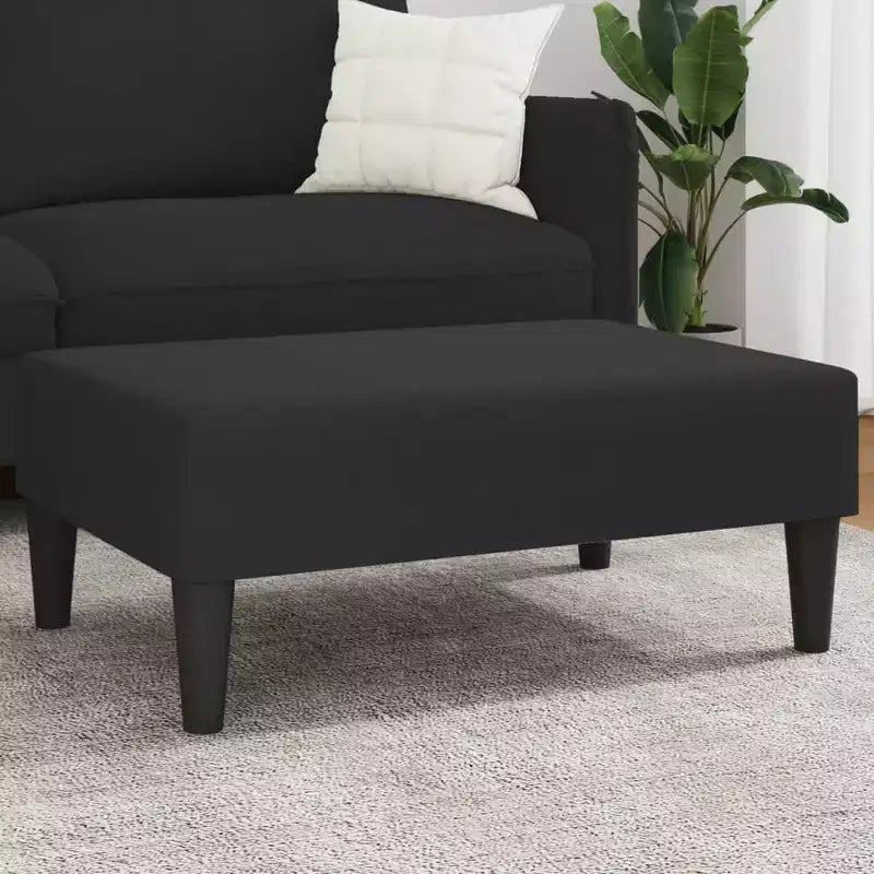 Modern Velvet Ottoman Footstool – Compact Accent Seating