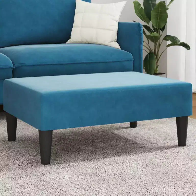Modern Velvet Ottoman Footstool – Compact Accent Seating