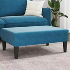 Modern Velvet Ottoman Footstool – Compact Accent Seating