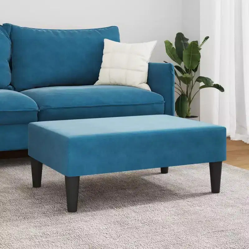 Modern Velvet Ottoman Footstool – Compact Accent Seating