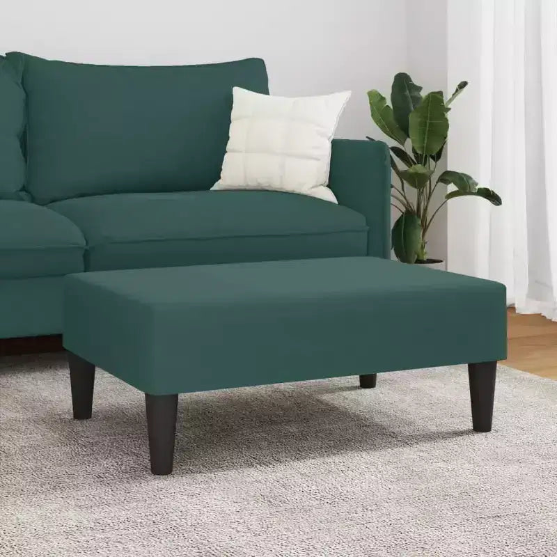 Modern Velvet Ottoman Footstool – Compact Accent Seating