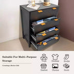 Dresser, Chest of Drawers, 4 Drawer Dresser, Waveform Fluted Panel Wood Dresser, Modern Dressers for Storage Drawers for Bedroom, Closet Living Room