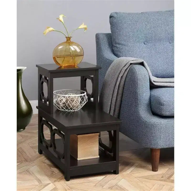 Belmont 2-Step Chairside End Table with L-Shaped Frame