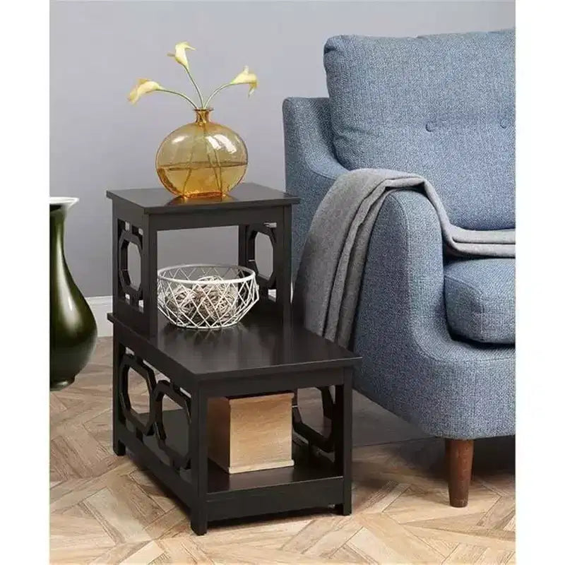 Belmont 2-Step Chairside End Table with L-Shaped Frame