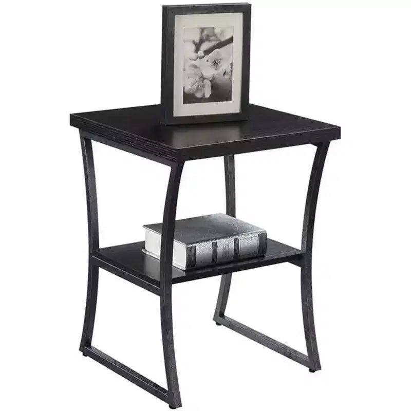 Belmont Three-Tier End Table with Open Storage Shelves