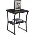 Belmont Three-Tier End Table with Open Storage Shelves