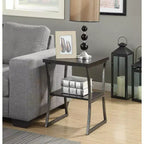 Belmont Three-Tier End Table with Open Storage Shelves