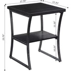 Belmont Three-Tier End Table with Open Storage Shelves