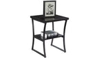 Belmont Three-Tier End Table with Open Storage Shelves