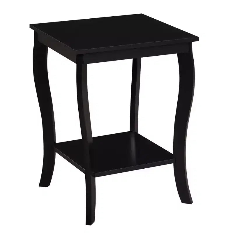 Belmont Square End Table with Two-Tier Shelving
