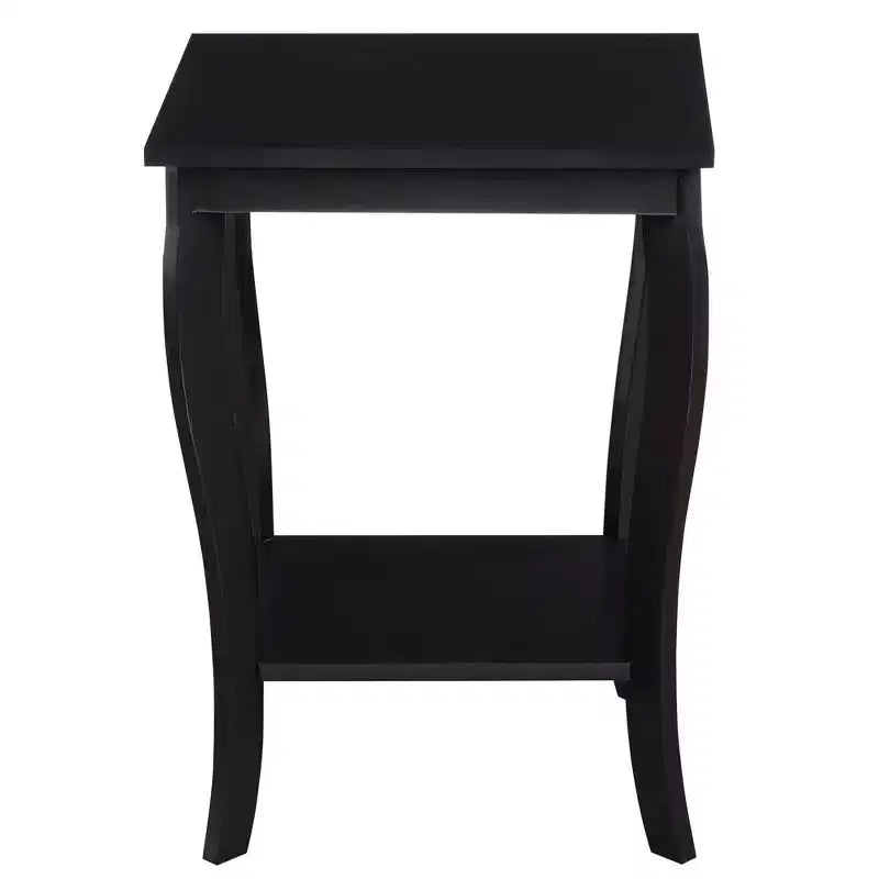 Belmont Square End Table with Two-Tier Shelving