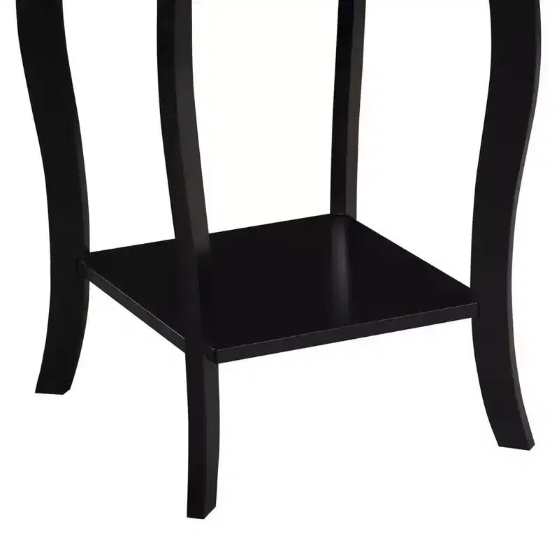 Belmont Square End Table with Two-Tier Shelving