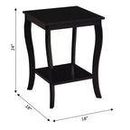 Belmont Square End Table with Two-Tier Shelving