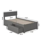 HomeStock Freestanding Headboards with Bed Frame