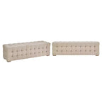 Knox Linen Fabric Tufted Bench - iNSPIRE Q
