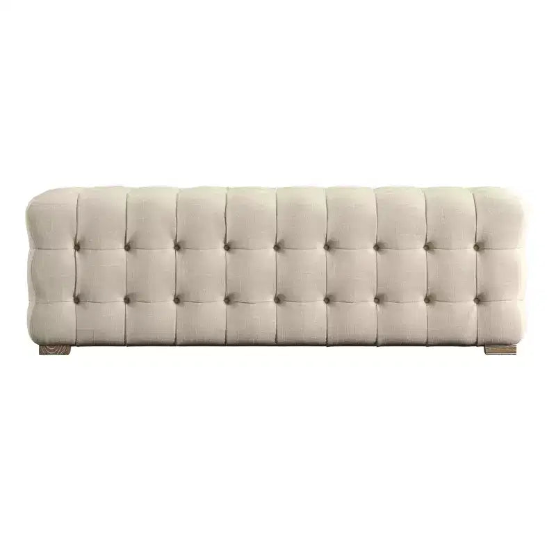 Knox Linen Fabric Tufted Bench - iNSPIRE Q
