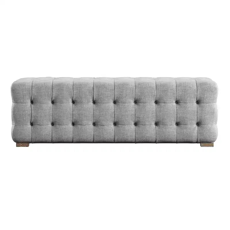 Knox Linen Fabric Tufted Bench - iNSPIRE Q