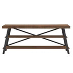Newsome Rustic X-Base 60-inch TV Stand - Brown - iNSPIRE Q