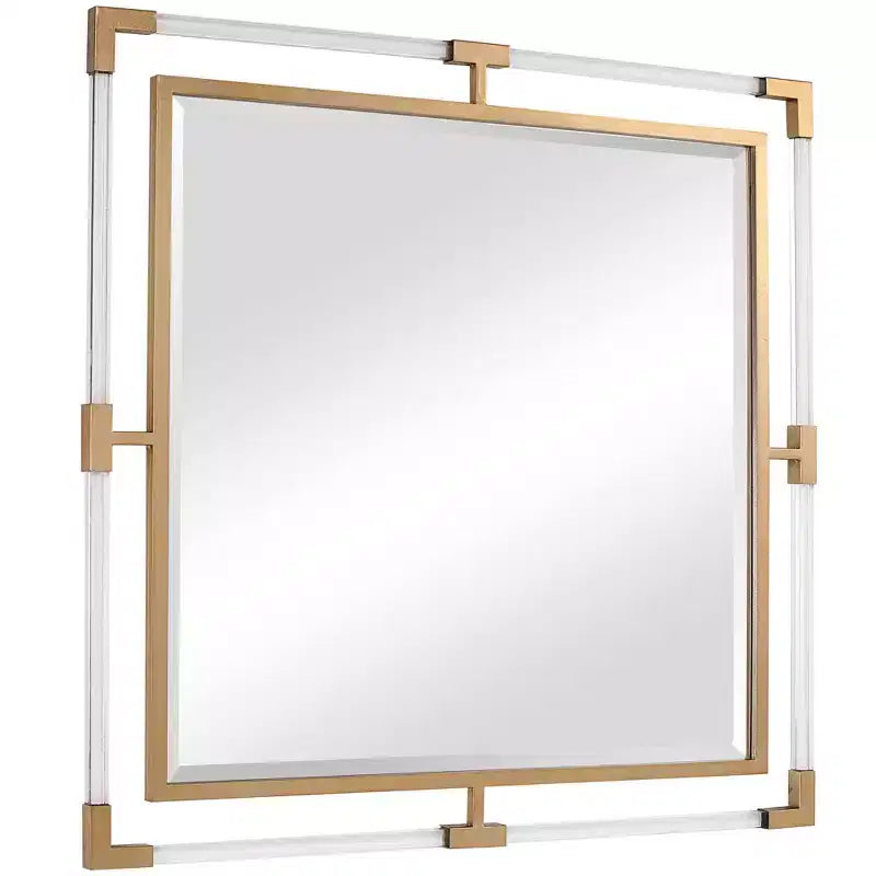 Uttermost Balkan Metallic Gold Leaf 40 Square Wall Mirror