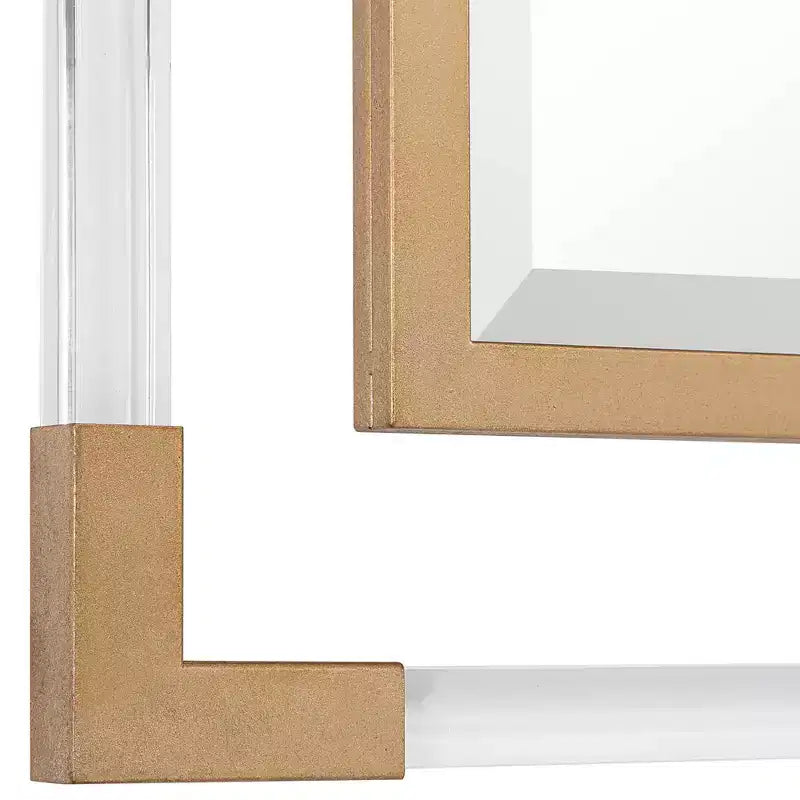 Uttermost Balkan Metallic Gold Leaf 40 Square Wall Mirror