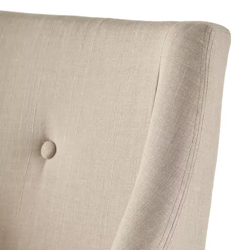 Amiford Button Tufted Slope Arm Linen Dining Chairs (Set of 2) - iNSPIREQ